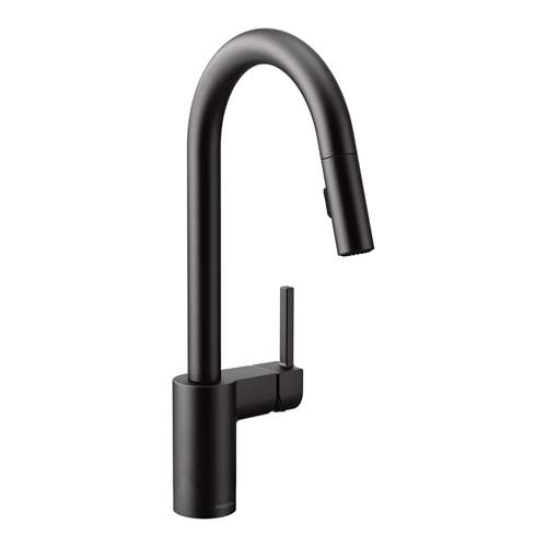 Moen 7565BL Align Pullout Spray Single Hole Kitchen Faucet in Matte Black