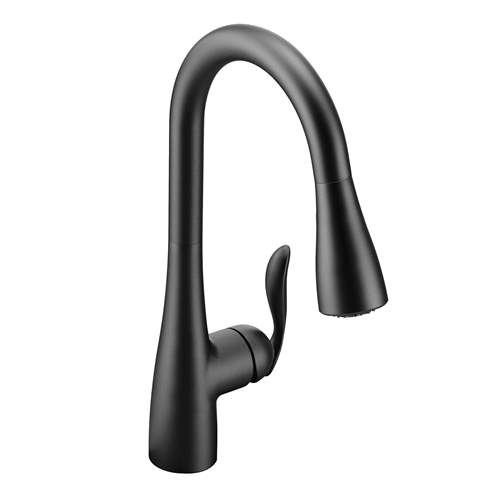 Moen 7594C Arbor™ 1.5 GPM Single Handle High Arc Pull Down Kitchen Faucet in Matte Black