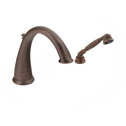 Moen T9212ORB Kingsley high arc roman tub faucet includes hand shower IoDIGITAL technology in Oil Rubbed Bronze