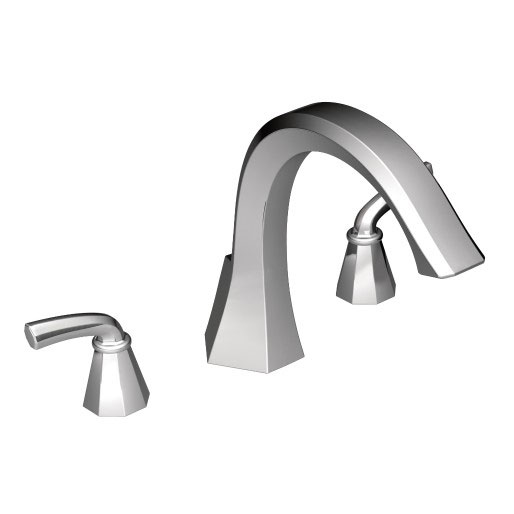 Moen TS243 Felicity Two Handle Roman Tub Faucet in Polished Chrome (Rough Sold Separately)