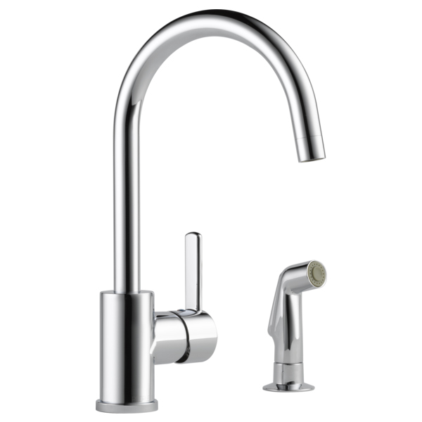 Peerless P199152LF Precept® 1.8 GPM Deck Mounted Single Hole Kitchen Faucet with Spray in Chrome