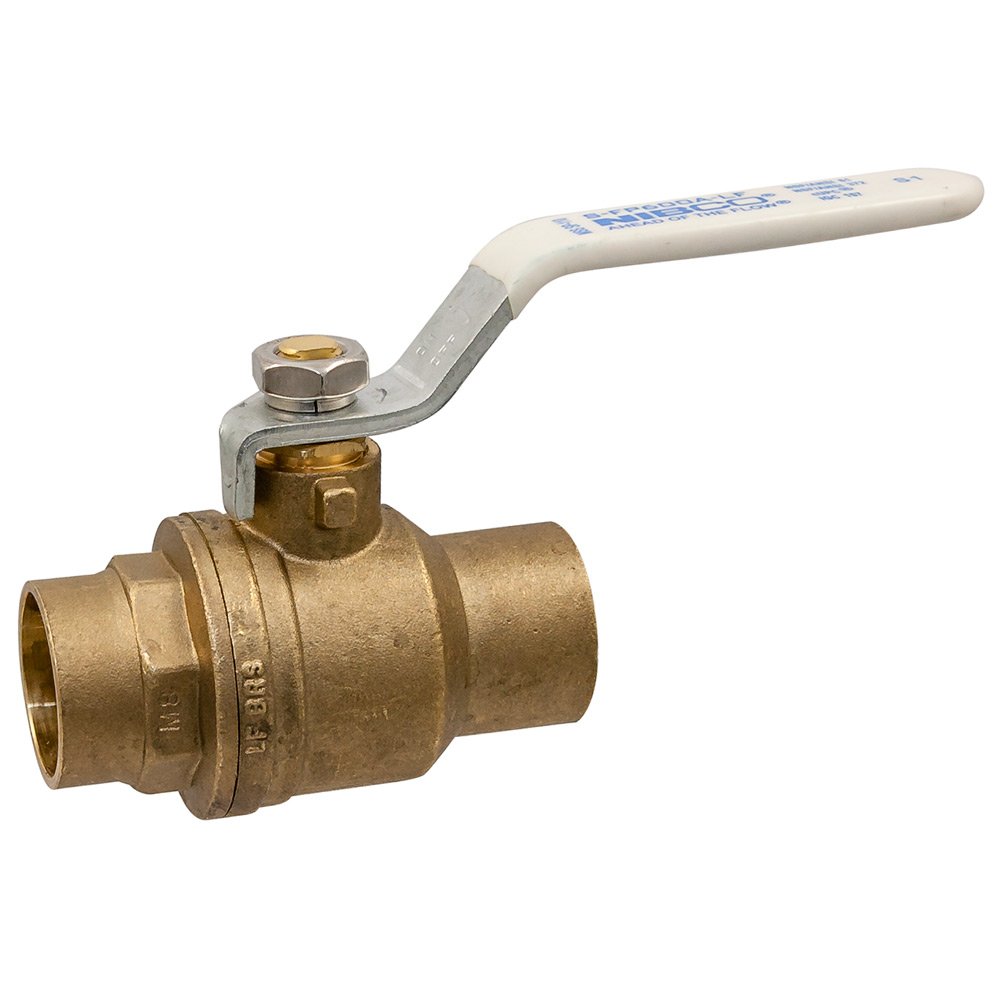 Nibco NJ998XA Bronze Ball Valve, Full Port, Lever Handle, 1" Solder End
