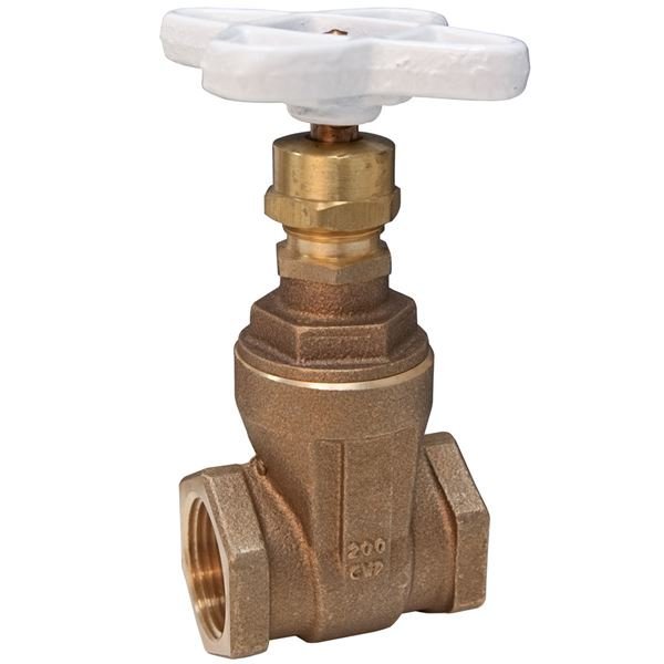 Nibco NL0J0XA Bronze Gate Valve, w/ Non-Rising Stem, Wheel Handle, 1" NPT Female