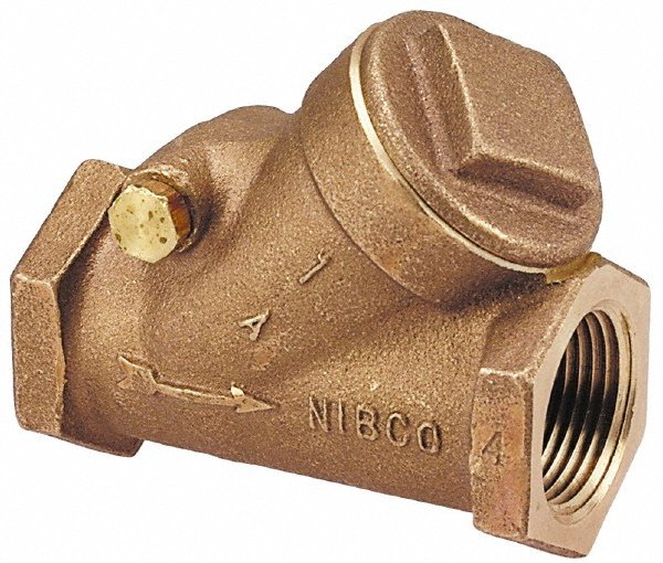 Nibco NL93008 Bronze Swing Check Valve, w/ Bronze Disc, 3/4" Flanged 300 LB