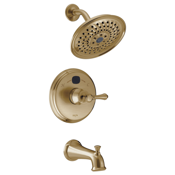 Delta T14400-CZT2O Traditional 14 Series Temp2O Tub & Shower Trim Only in Champagne Bronze (Rough Sold Separately)
