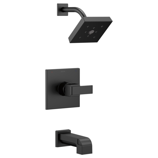 Delta T14467-BL Ara Monitor 14 Series H2Okinetic Tub & Shower Trim Only in Matte Black (Rough Sold Separately)