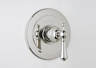 Rohl U.6700X-PN Perrin Pressure Balance Bath or Shower Trim W/Volume Control W/O Diverter Cross Handle in Polished Nickel