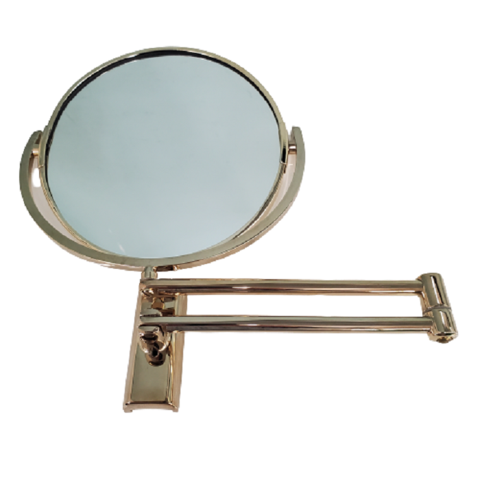 Samuel Heath L1145-AG Round Swivel Mirror in Antique Gold