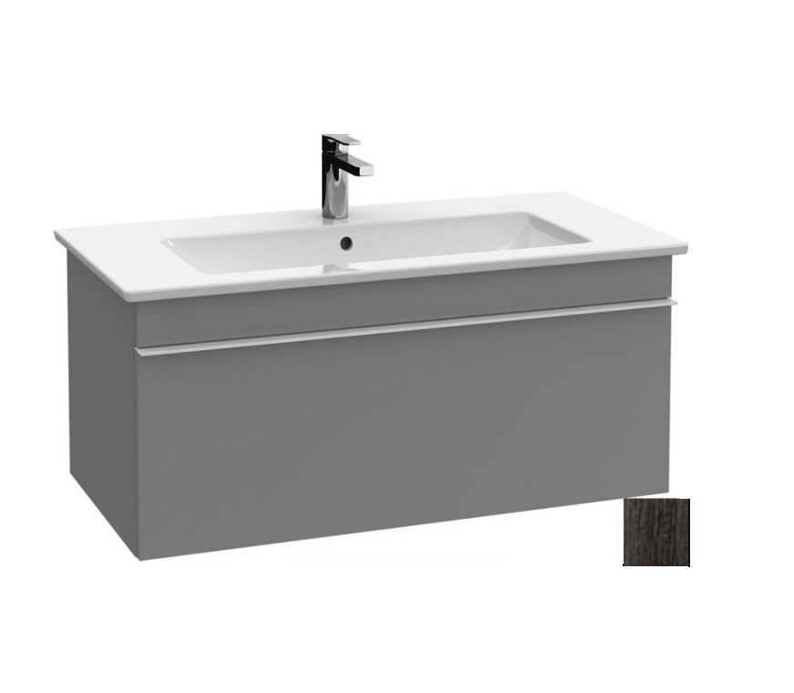 38" Wall Mounted Vanity Base 38" L X 17" W X 20 H" in Oak Graphite by Villeroy and Boch A935U1FQ (Vanity Sink Top Sold Separately)