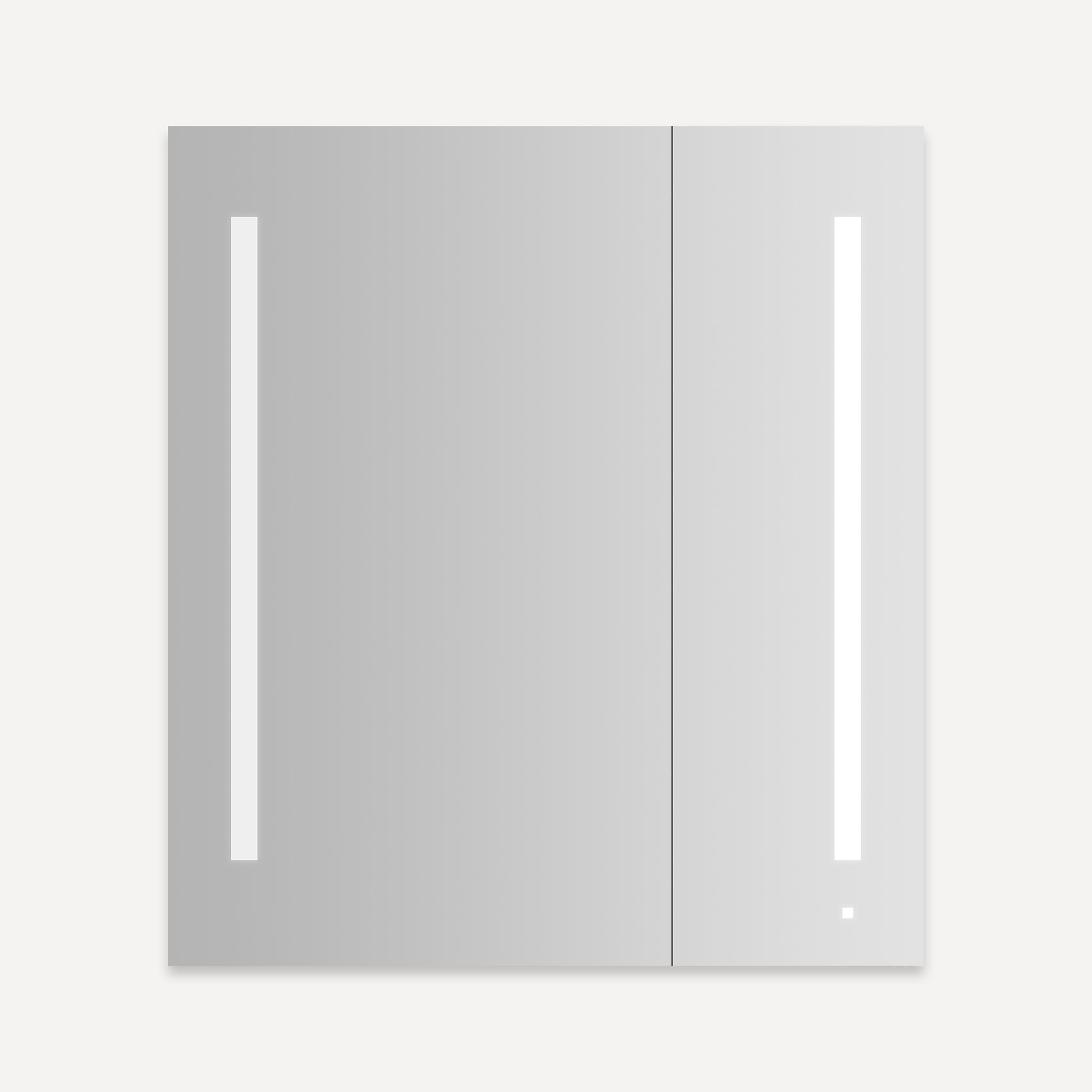 Robern AC3640D4P2LA AiO Lighted Cabinet, 36" W X 40" H X 4" D, Dual Door, LUM Lighting, Cool White (4000K), Dimmable, OM Audio, Electrical Outlet, USB Charging Ports, Left Hinge
