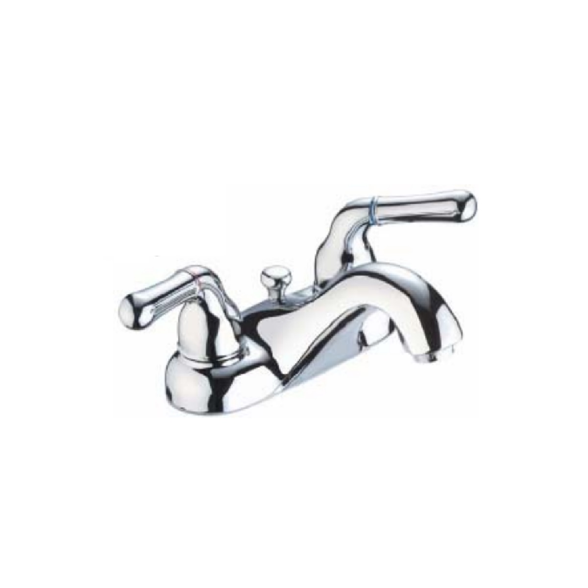 1.2 GPM Deck Mounted Two Handle Bathroom Faucet with Pop-Up in Polished Chrome Matco-Norca AE-855