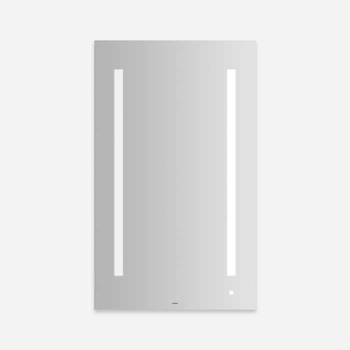Robern AM2440RFPA AiO Lighted Mirror, 24" W X 40" H X 1-1/2" D, LUM Lighting, 4000K Temperature (Cool Light), Dimmable, OM Audio, USB Charging Ports