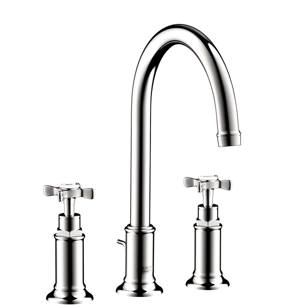Axor 16513001 Montreux Widespread Faucet with Cross Handles, 1.2 GPM in Chrome