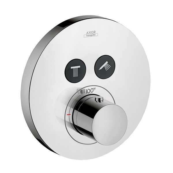 Axor 36723001 ShowerSelect Round Thermostatic 2-Function Trim in Chrome