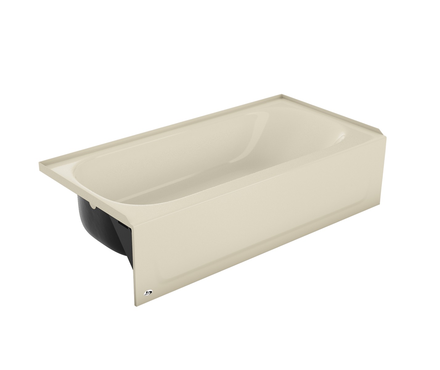 Bootz 011-3365-06 Aloha 60" x 30" Porcelain Enamel Alcove Left Hand Drain Bathtub in Bone