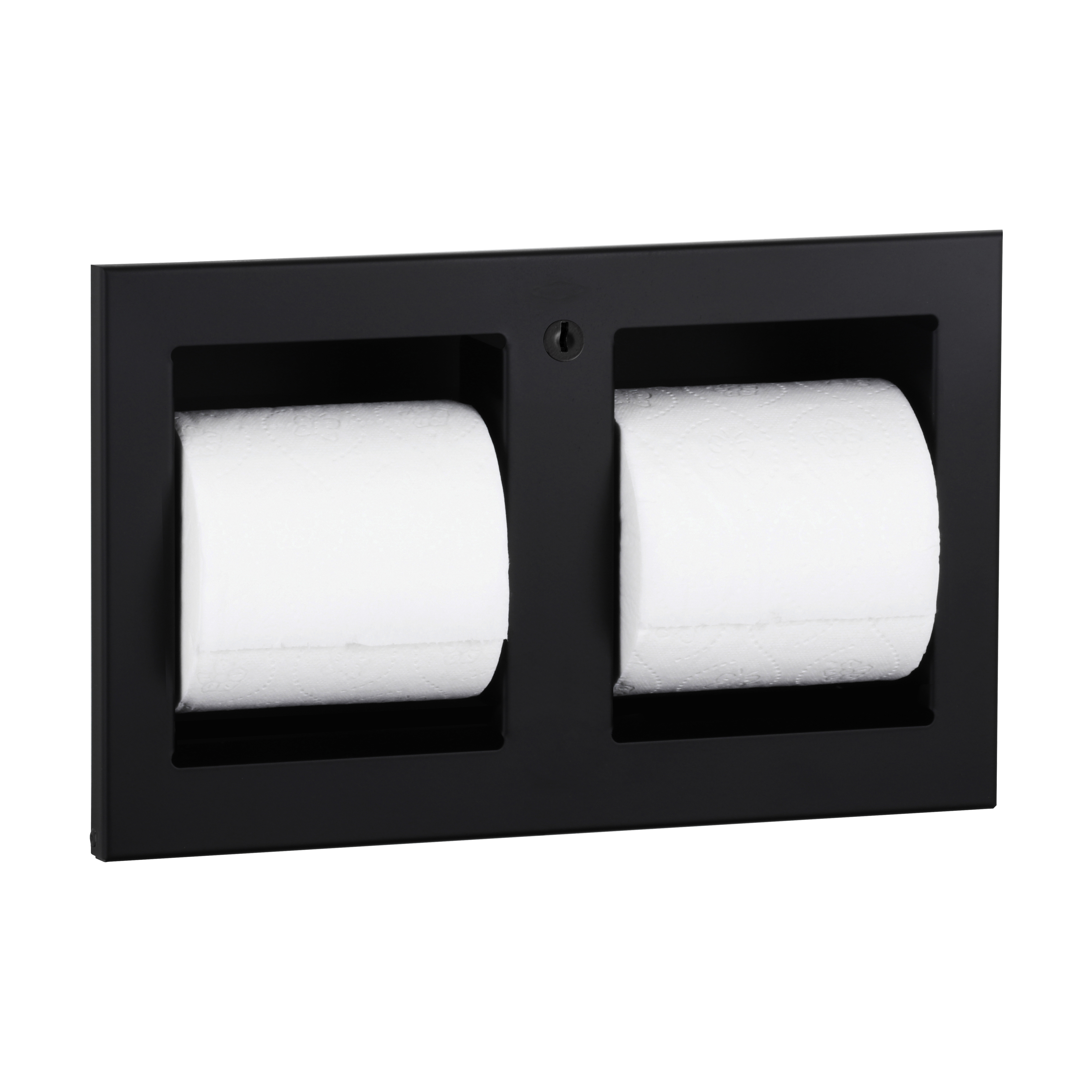 Bobrick B-35883.MBLK Recessed Two Rolls Toilet Tissue Dispenser in Matte Black