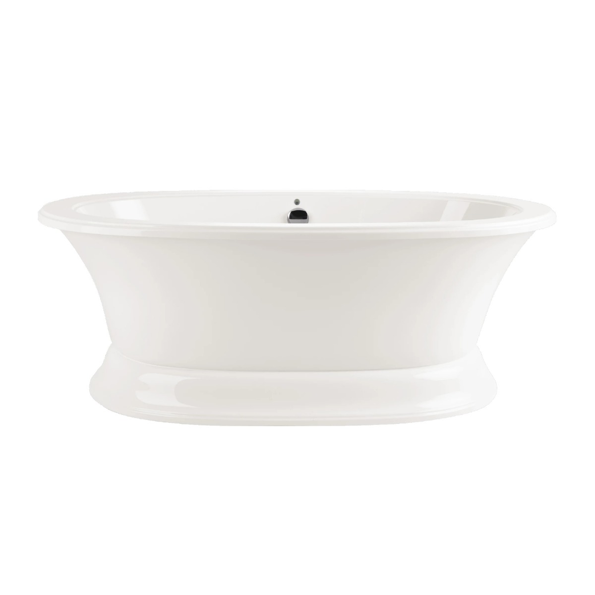 Bain Ultra BBNUOFNOT-01 Naos 72" L X 40" W X 27" H Thermomasseur Freestanding Bath Tub in White with Flat Deck