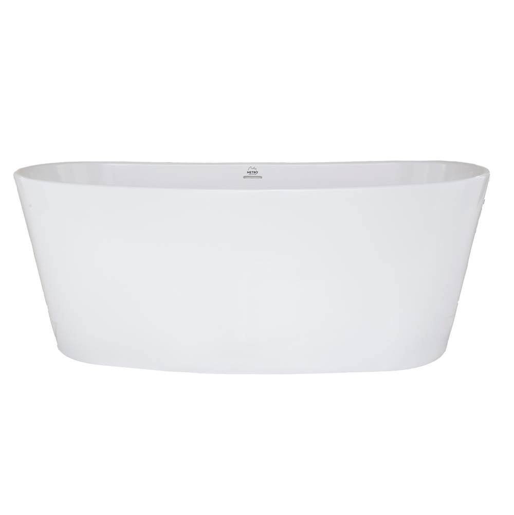 Hydro Systems BIS6431HTO-WHI Biscayne Metro Freestanding 64"L x 31"W x24"D Bathtub in White
