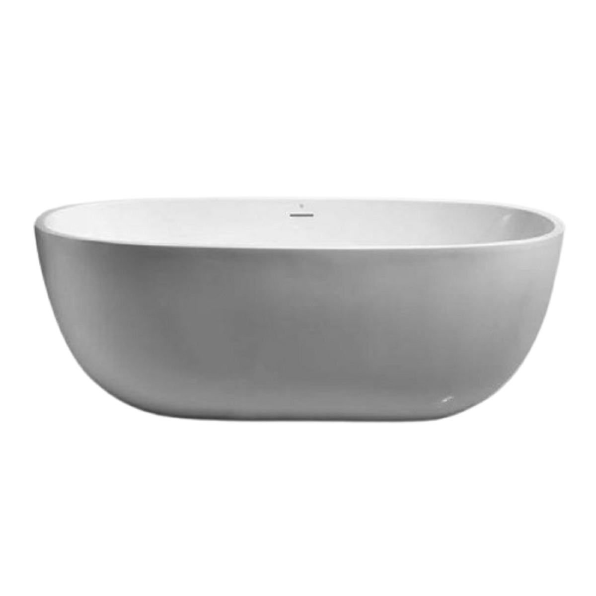 Blu Bathworks BT8006B17 Siena2 67'' L X 30-3/4'' W X 23-1/2'' H Freestanding Acrylic Bath Tub in White Gloss