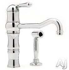 Rohl A3479LPWSSTN-2 Single Lever Cast Spout Kitchen Faucet With Sidespray A3479LPWSSTN2