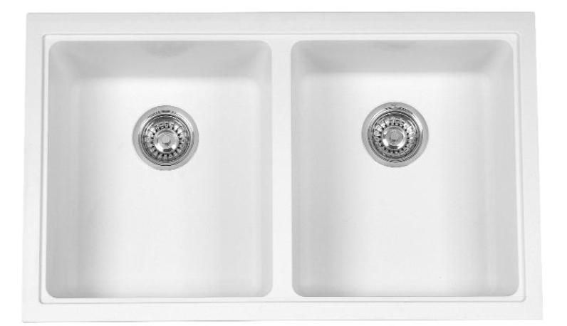 Kindred KGD2U/9PW 33X19 Inch Undermount Double Bowl Kitchen Sink