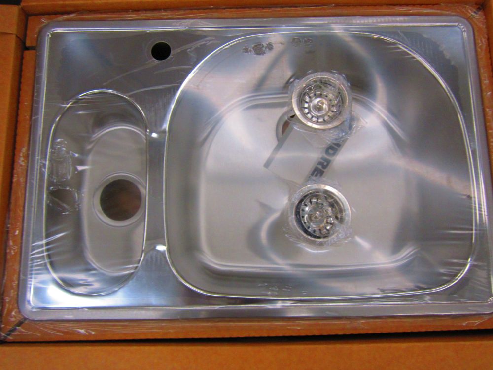 Kindred XL2233/85ML/1E 33X22 Inch Self Rimming Double Bowl Kitchen Sink In Stainless Steel