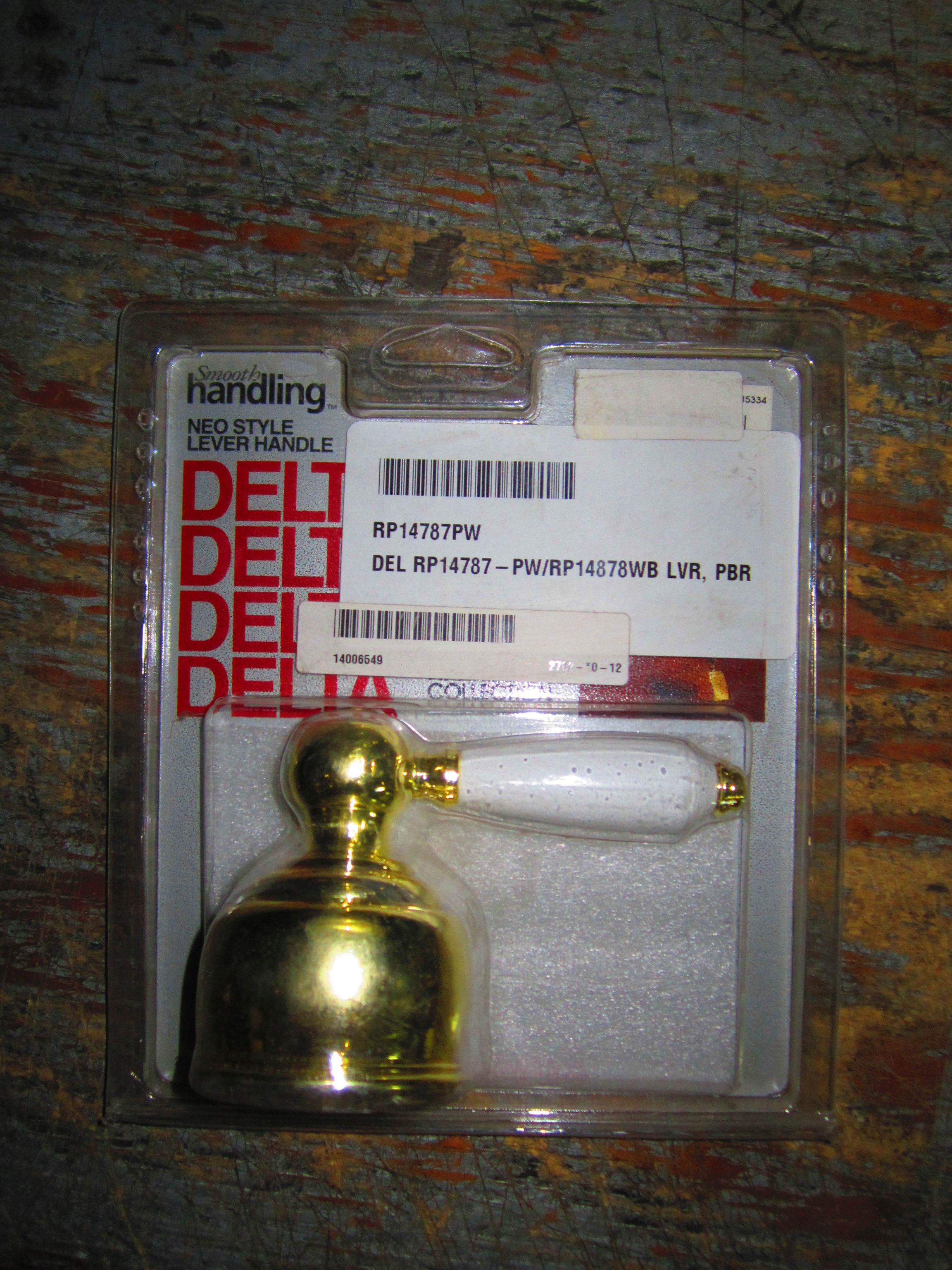 Delta RP14787PW RP14787-PW Neo Style Lever Handle In Polished Brass