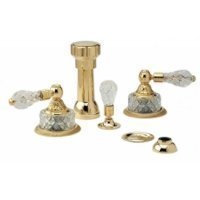 Phylrich K4180/024 K4180SGA Four Hole Bidet Set In Satin Gold Antiqued