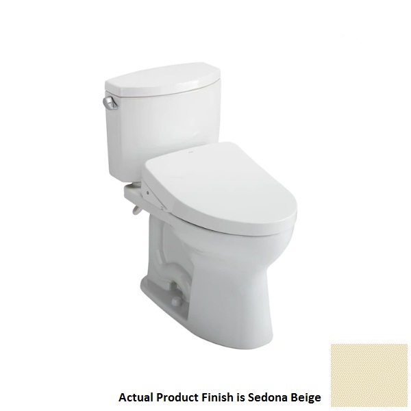 Toto C454CUFGT40#12 Drake II 28.5" L X 16.13" H X 14.06" W, 1 GPF Universal Height Elongated Bowl with Cefiontect in Sedona Beige 