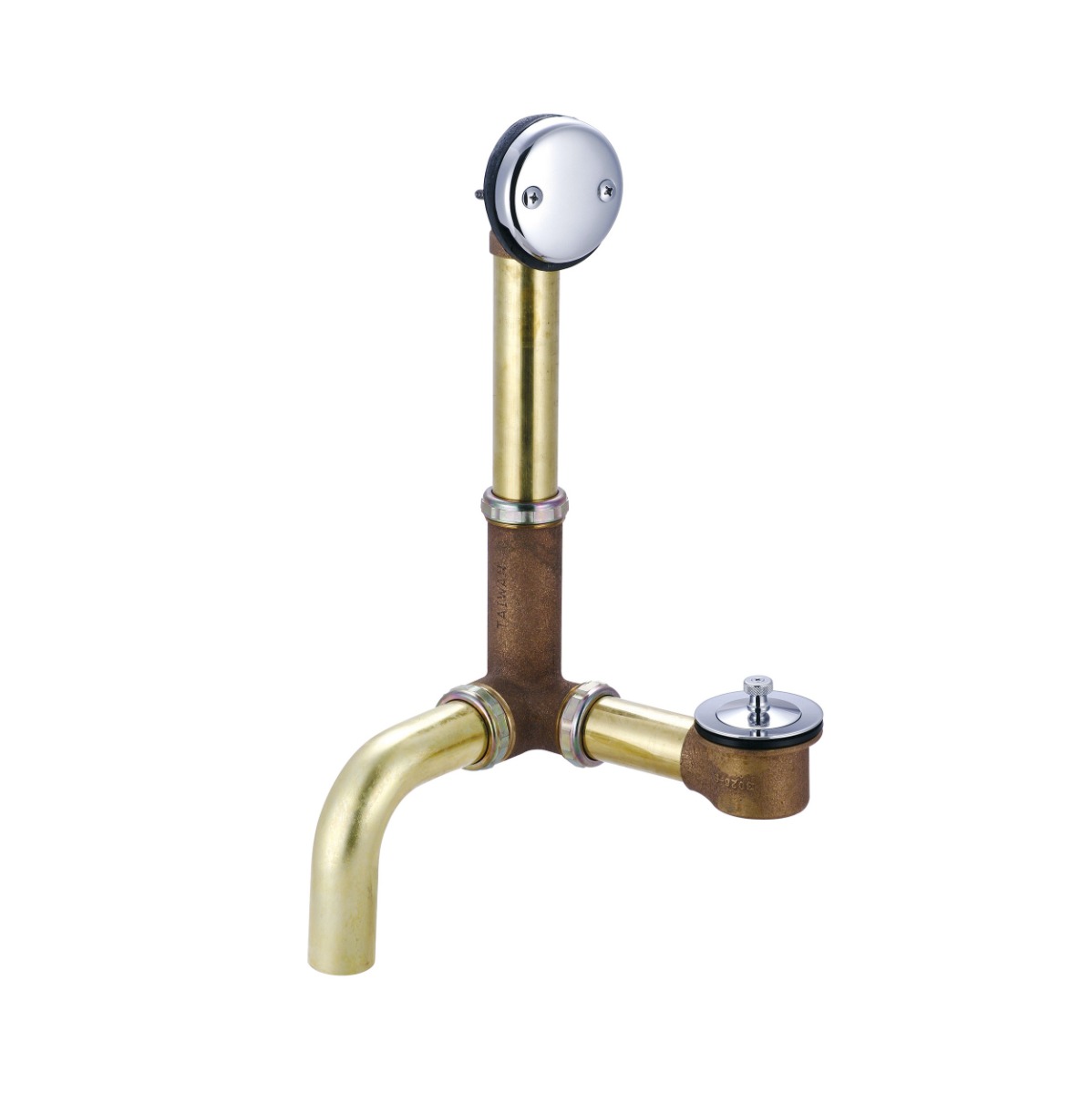 Central Brass 1645-S PVD Polished Chrome Centralift Bath Drain With Side Outlet, 1-1/2" Pipe