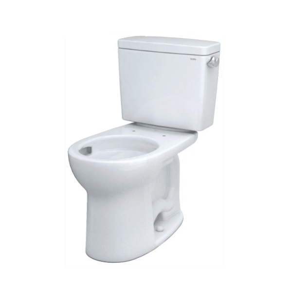Toto CST775CEFRG#01 Drake Two-Piece Round 1.28 GPF Universal Height TORNADO FLUSH Toilet with CEFIONTECT in Cotton White