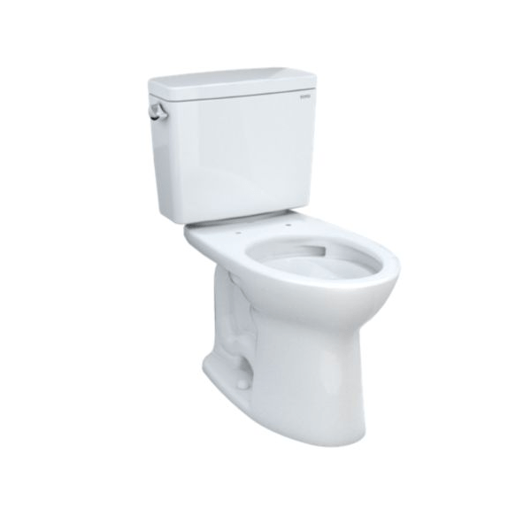 Toto CST776CEFG#01 Drake Two-Piece Elongated 1.28 GPF Universal Height TORNADO FLUSH Toilet with CEFIONTECT in Cotton White
