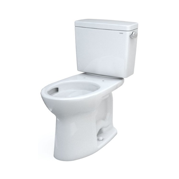 Toto CST776CEFRG#01 Drake Two-Piece Elongated 1.28 GPF Universal Height TORNADO FLUSH Toilet with CEFIONTECT and Right-Hand Trip Lever in Cotton White