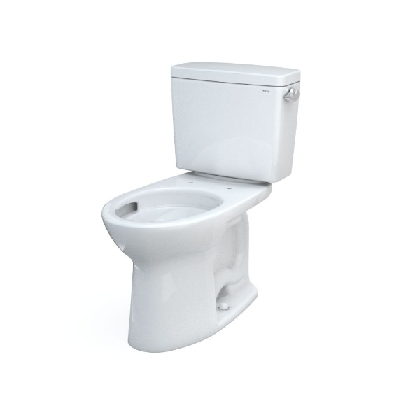 Toto CST776CEFRG.10#01 Drake Two-Piece Elongated 1.28 GPF Universal Height TORNADO FLUSH Toilet with CEFIONTECT and Right-Hand Trip Lever, 10" Rough-In in Cotton White