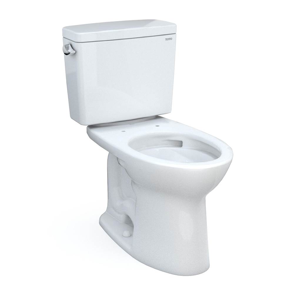 Toto CST776CSFG.10#01 Drake Two-Piece Elongated 1.6 GPF Universal Height TORNADO FLUSH Toilet with CEFIONTECT and 10" Rough-In in Cotton White