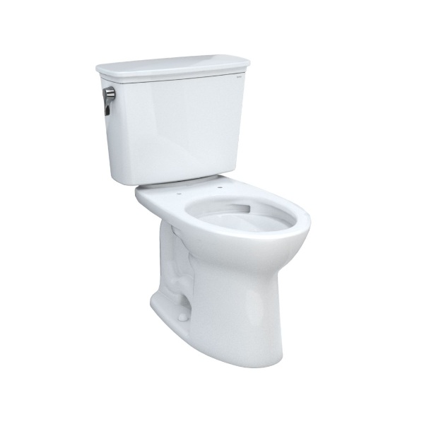 Toto CST786CEFG.10#01 Drake Transitional Two-Piece Elongated 1.28 GPF Universal Height TORNADO FLUSH Toilet with 10" Rough-In and CEFIONTECT in Cotton White