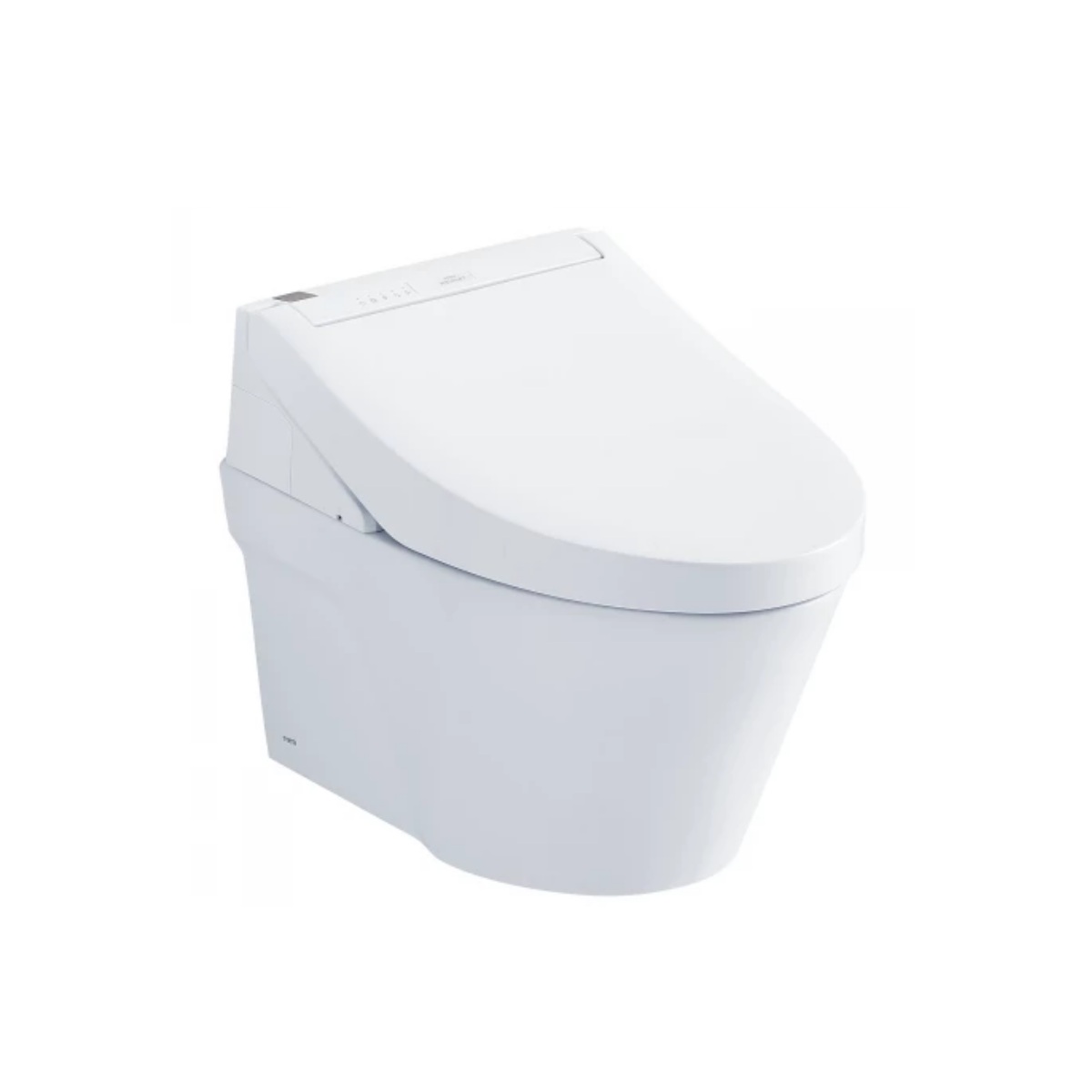 TOTO Washlet+ AP Wall-Hung Elongated Toilet, Washlet C5, DuoFit 0.9/1.28 GPF Dual Flush In Wall Carrier, Matte Silver Flush Plate CWT4263084CMFG#MS