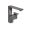 Axor 46021331 Edge 1.2 GPM Single Hole Centerset Bathroom Faucet 190 Diamond Cut without Drain Assembly in Polished Black Chrome