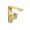 Axor 46021991 Edge 1.2 GPM Single Hole Centerset Bathroom Faucet 190 Diamond Cut without Drain Assembly in Polished Gold Optic
