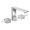 Axor 46051001 Edge 1.2 GPM Deck Mounted Diamond Cut Widespread Bathroom Faucet 130 without Pop-Up Drain in Polished Chrome