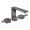 Axor 46051331 Edge 1.2 GPM Deck Mounted Diamond Cut Widespread Bathroom Faucet 130 without Pop-Up Drain in Polished Black Chrome