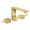 Axor 46051991 Edge 1.2 GPM Deck Mounted Diamond Cut Widespread Bathroom Faucet 130 without Pop-Up Drain in Polished Gold Optic