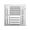 Continental Industries C4W 1010 10" X 10" Curved-Blade Sidewall/Ceiling Register, 4-Way Deflection, Multi-Shutter Damper, White, Steel, USA