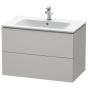 Duravit LC624100707 L-Cube 32-1/4" L X 18-7/8" W X 21-5/8" H Two Drawers Wall-Mounted Vanity Cabinet Only in Concrete Gray Matte (Vanity Top and Sink Sold Separately)