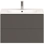 Duravit LC624104949 L-Cube 32-1/4" L X 18-7/8" W X 21-5/8" H Two Drawers Wall-Mounted Vanity Cabinet Only in Graphite Matte (Decor) (Vanity Top and Sink Sold Separately)