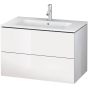 Duravit LC624108585 L-Cube 32-1/4" L X 18-7/8" W X 21-5/8" H Two Drawers Wall-Mounted Vanity Cabinet Only in White High Gloss (Lacquar) (Vanity Top and Sink Sold Separately)