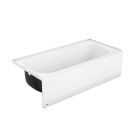 Bootz 011-3380-00 5' SynIron 1 AFR 60" x 30" Porcelain Enamel Alcove Right Hand Drain Bathtub in White