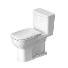 Duravit 0113012082 D-Code 1.28 GPF 12" Rough In Elongated Floor Mounted One Piece Chair Height Toilet with Right Hand Lever in White ( Seat Sold Separately)