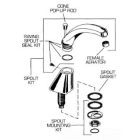 American Standard 030743-0070A Seal kit for amarilis/dualux swing spout