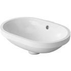 Duravit 0336430000 Foster 18-1/8" L X 12-1/4" X 6-1/2" H Oval Ceramic Undermount Bathroom Sink with Overflow in White